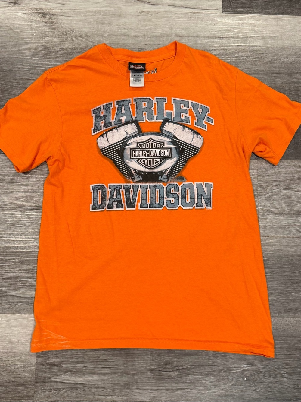 Harley-Davidson Lexington KY Man O' War Orange Graphic Biker T-Shirt Size M
